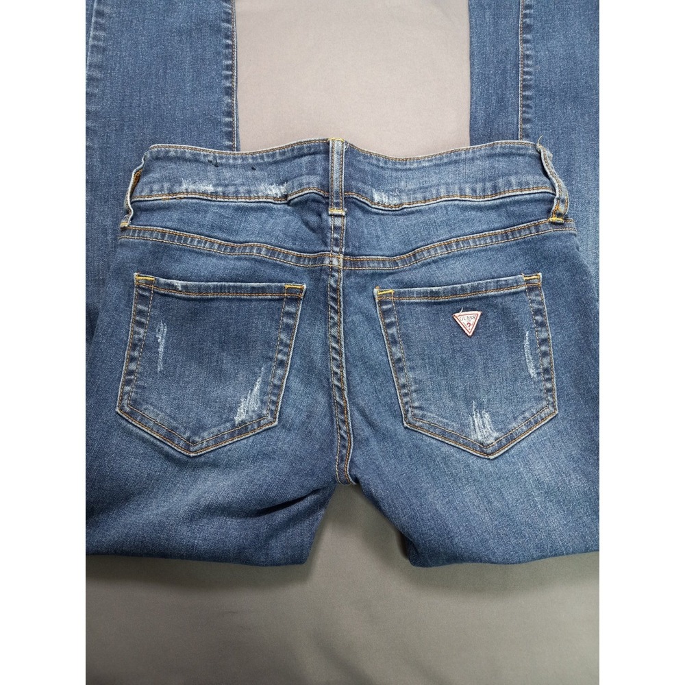 Guess Sarah‎ Fit Medium Rise Skinny Jeans Blue Distressed  Womens 26